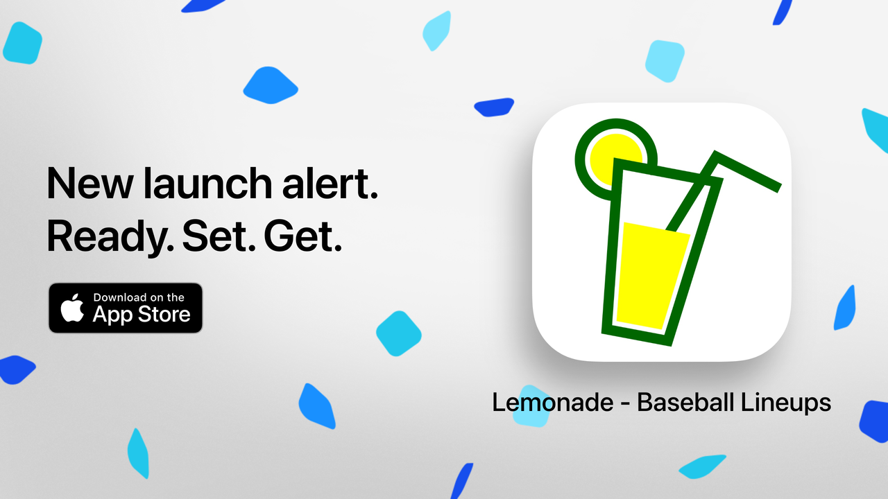 Lemonade Baseball App Release - Landscape Banner Ad - 1200x720